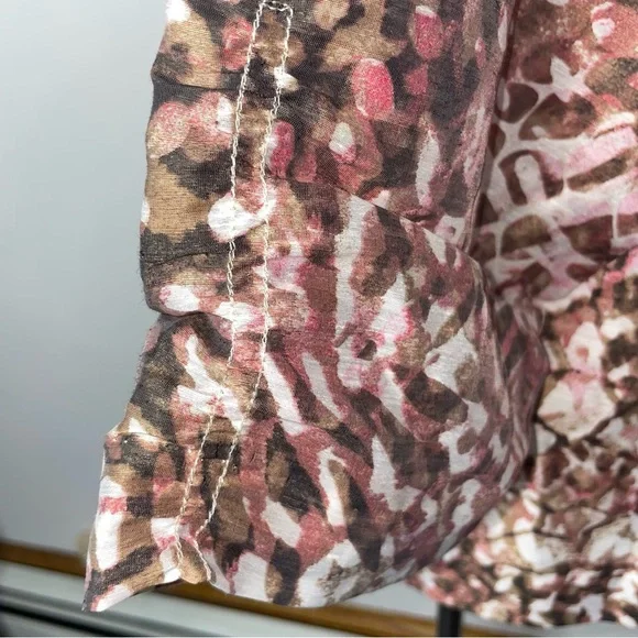 NWT CHICO'S Bernita Animal Pattern Caliente Coral Open Jacket - Picture 12 of 13